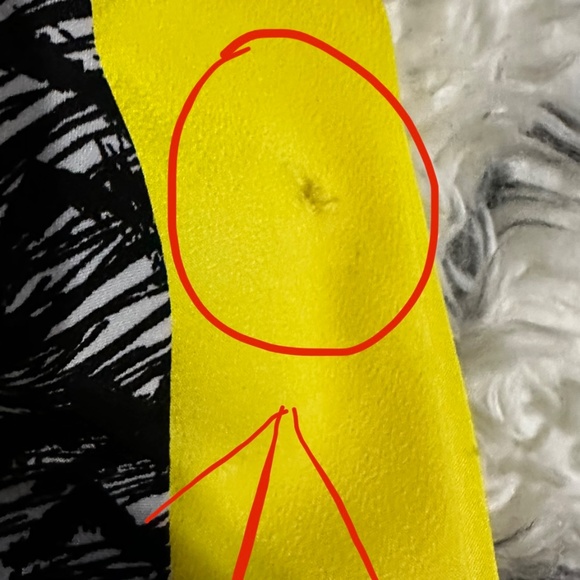 Charming Charlie Box Sleeve Black & Yellow Dress Size M - Picture 3 of 4